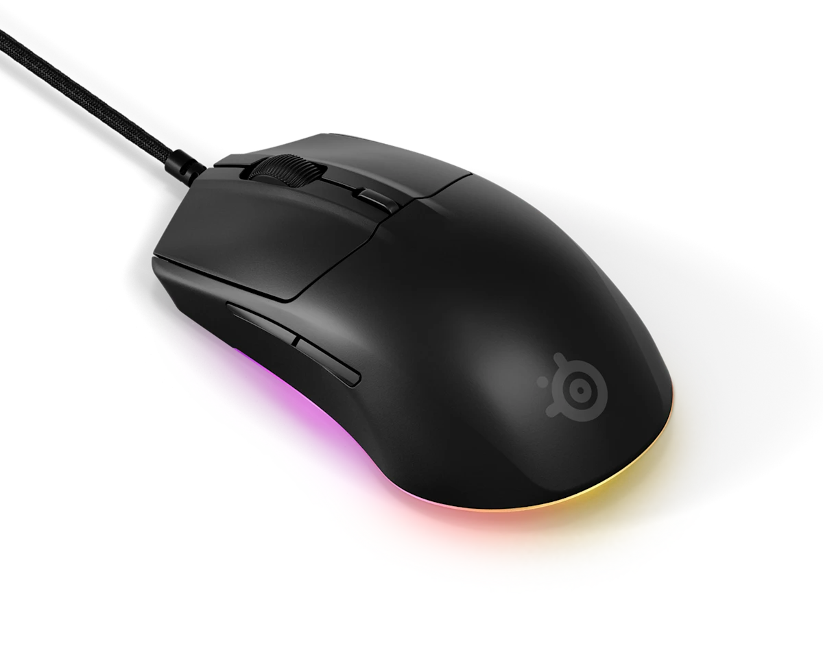 სადენიანი Gaming მაუსი SteelSeries Rival 3 Gen 2 - Black (62515_SS) | Grip Style Claw or Fingertip | Number of Buttons 6 | Weight 77g (mouse), 106.2 g (including cable) | TrueMove Core Optical Sensor (8.5K DPI) 