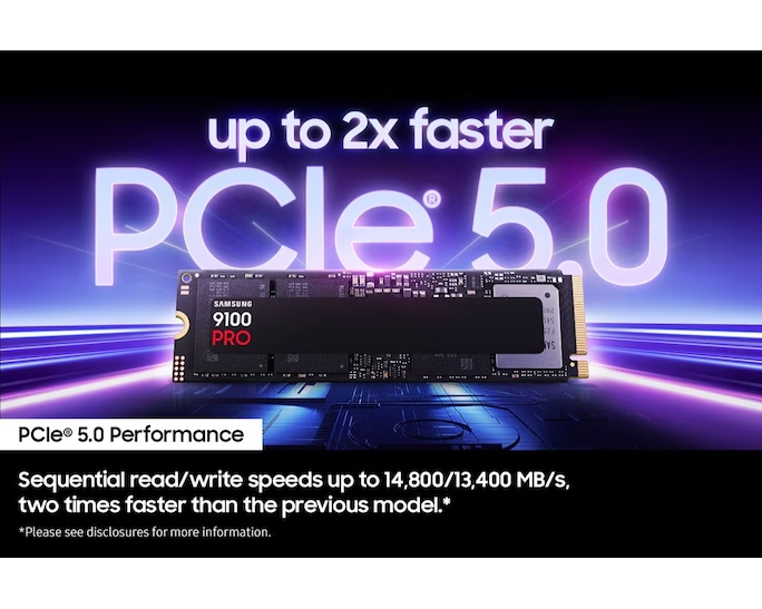 Samsung 9100 PRO 1TB NVMe M.2 PCIe 5.0 SSD