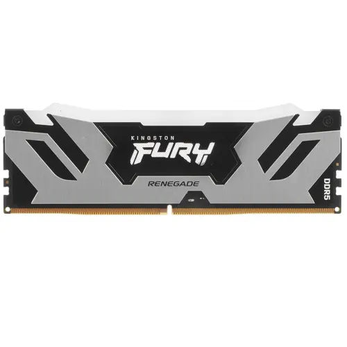 ოპერატიული მეხსიერება Kingston 16GB (1x16GB) DDR5 6400MT/s CL32 FURY Renegade Silver/Black RGB XMP (KF564C32RSA-16) | 1RX8 32-39-39 1.4V 288-pin 16Gbit