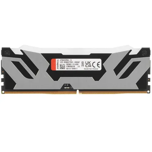 ოპერატიული მეხსიერება Kingston 16GB (1x16GB) DDR5 6400MT/s CL32 FURY Renegade Silver/Black RGB XMP (KF564C32RSA-16) | 1RX8 32-39-39 1.4V 288-pin 16Gbit