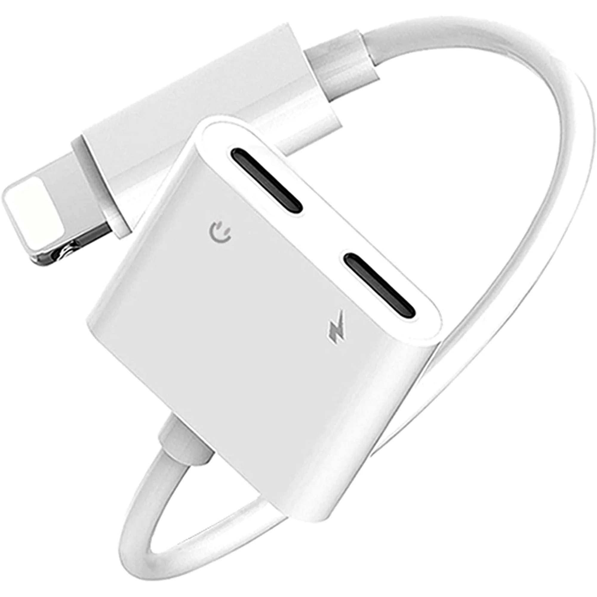 ადაპტერი  Lightning to dual-port Lightning SAMZHE (LT20) | Charging + music + calls + remote control | Chipset: Zhongke Bluexun | Casing: ABS | Net cable length: 11 ± 0.8 cm | OD: 3.5 ± 0.2 mm