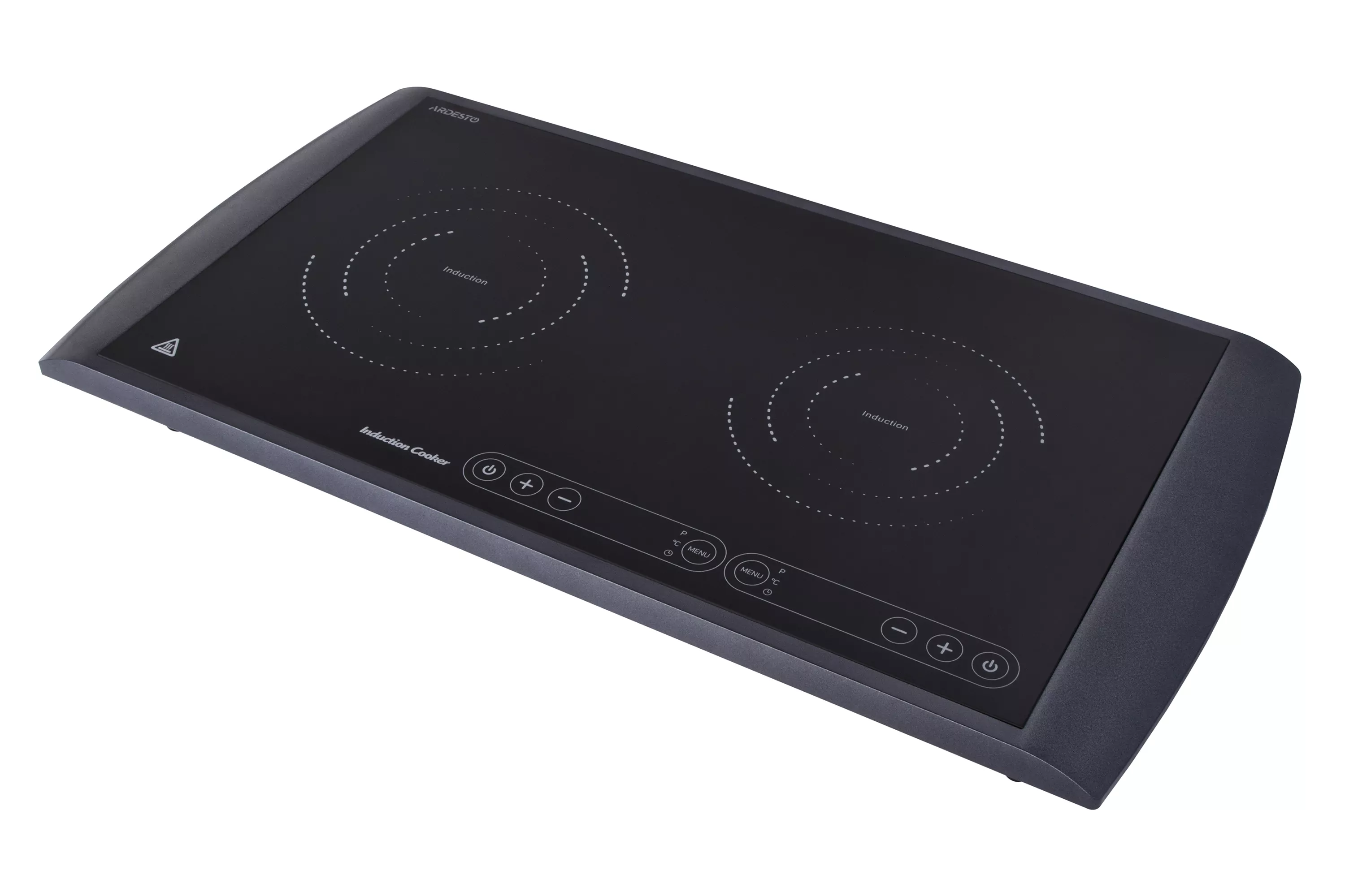 ელექტრო ქურა ARDESTO ICS-B217 electric cooking plate with two hob eyes with total power of 2900 W, touch control (ICS-B217) | Type of electric heaters - induction | Power, W : 1300 145мм / 1600 167мм