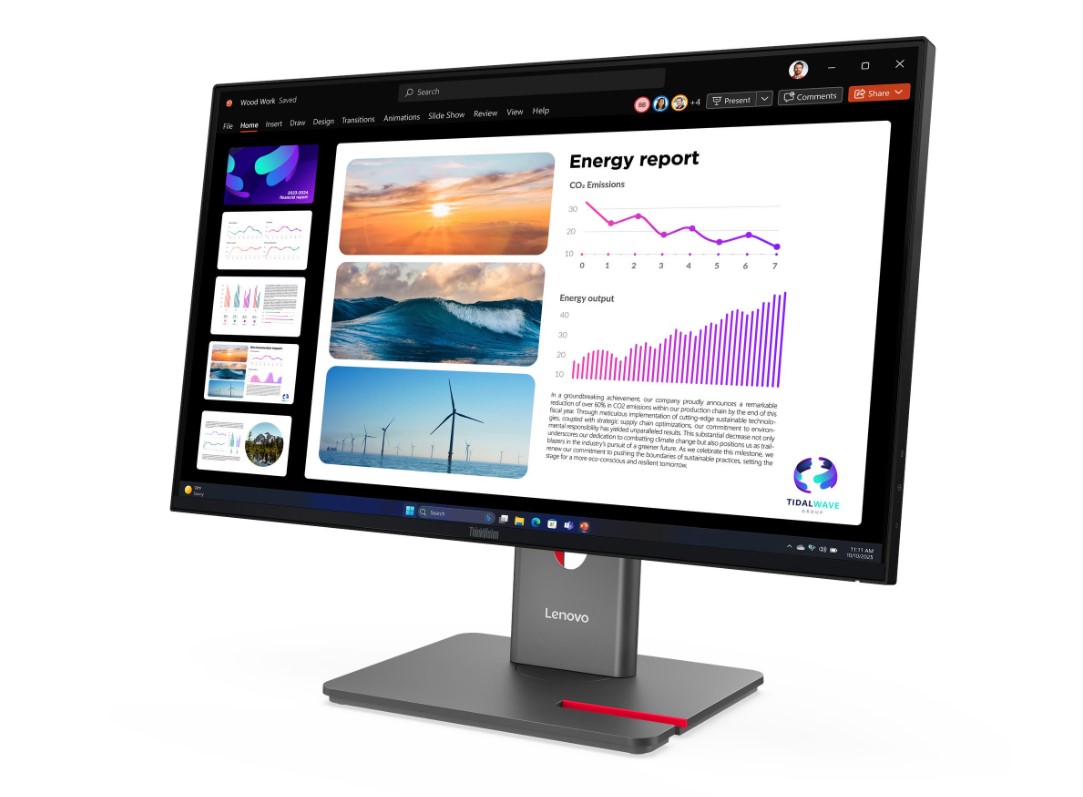მონიტორი Lenovo 64B2GAT1EU ThinkVision P24Q-40, 23.8“, Monitor, QHD, IPS, HDMI, DP, USB, USB-C, Black