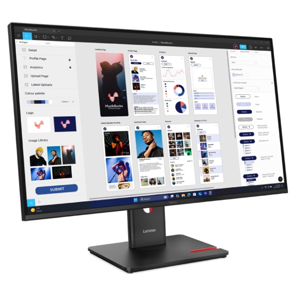 მონიტორი Lenovo 64B0GAT1EU ThinkVision T32UD-40, 31.5", Monitor, 4K UHD, IPS, HDMI, DP, USB-C, LAN, Black