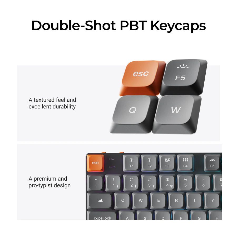 Mechanical keyboard Keychron K1 Max 84 keys, Gateron Brown, WL/BT/USB-A, RGB, black