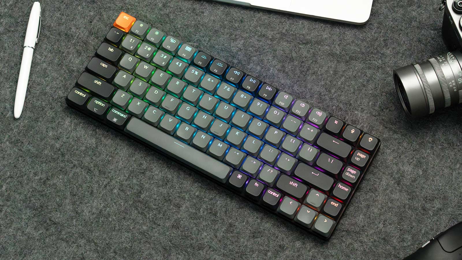 Mechanical keyboard Keychron K3 V3 84 keys, K Brown, BT/USB-A, RGB, black