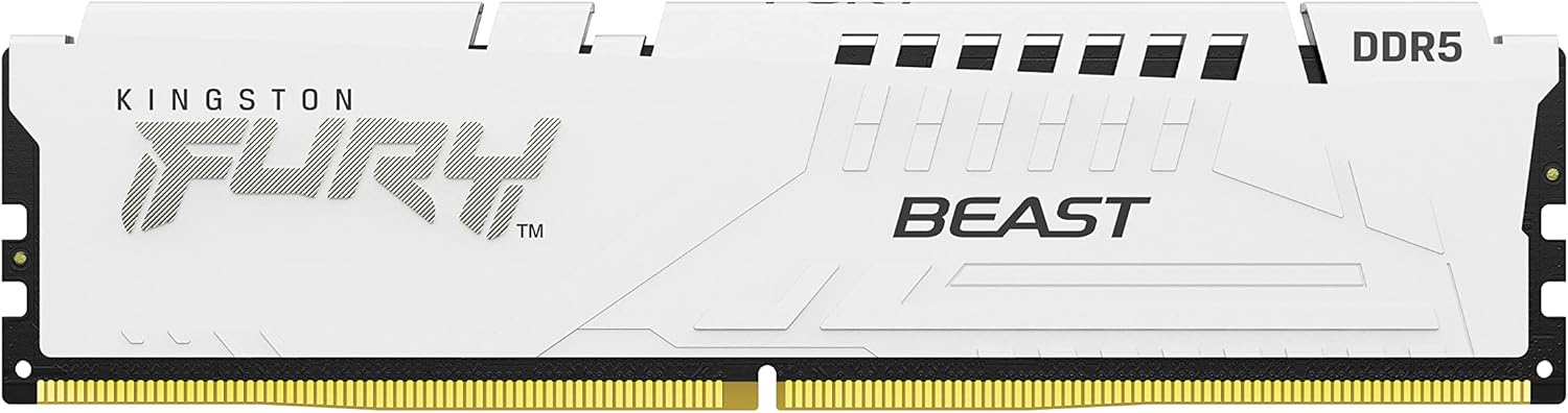 ოპერატიული მეხსიერება Kingston 16GB (1x16GB) DDR5 6800MT/s CL34 FURY Beast White EXPO (KF568C34BWE-16) | 34-45-45 1.4V 288-pin 16Gbit