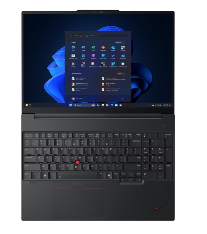 ნოუთბუქი Lenovo  ThinkPad E16 Gen 3 (Intel) / Model: (21TF004QGX) / 16" WUXGA (1920x1200) IPS 300nits Anti-glare, 45% NTSC, 60Hz / Intel Core 7 240H, 10C (6P + 4E) / 16T, P-core 2.5 / 5.2GHz, E-core 1.8 / 4.0GHz, 24MB 1x 16GB SO-DIMM DDR5-5600 512GB SSD M.2