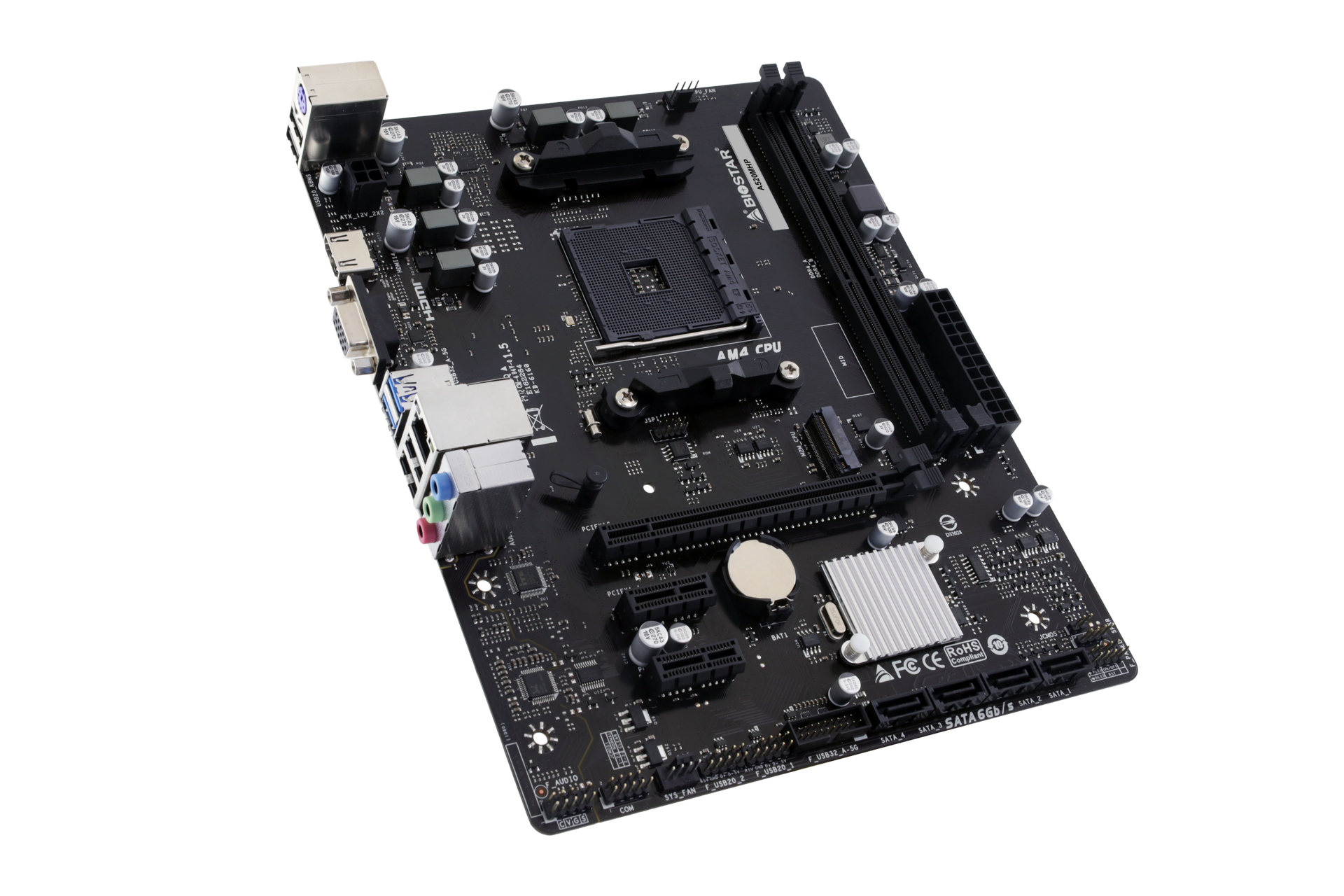 დედადაფა Biostar A520MHP mATX, socket AM4, AMD A520 chipset, 2xDDR4, M.2, network: 1 Gbps, HDMI