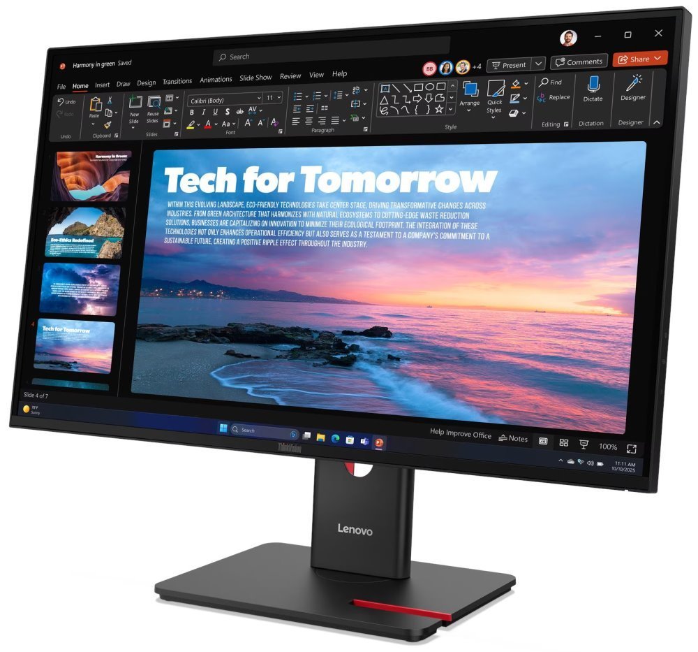 მონიტორი Lenovo ThinkVision T27QD-40 (64AAGAT2EU) | 27-inch QHD (2560x1440), IPS, 120Hz, 350 cd/m², 16:9 | 2x USB-C®, 3x USB-A, 1x HDMI® 2.1, 1x DP 1.4, 1x DP 1.4 Out, 1x RJ45 | Tilt, Swivel, Pivot, Height Adjust Stand | 100 x 100 | DP cable, USB-C® to USB-C cable | Eclipse Black