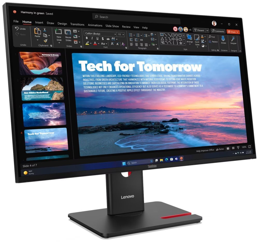 მონიტორი Lenovo ThinkVision T27QD-40 (64AAGAT2EU) | 27-inch QHD (2560x1440), IPS, 120Hz, 350 cd/m², 16:9 | 2x USB-C®, 3x USB-A, 1x HDMI® 2.1, 1x DP 1.4, 1x DP 1.4 Out, 1x RJ45 | Tilt, Swivel, Pivot, Height Adjust Stand | 100 x 100 | DP cable, USB-C® to USB-C cable | Eclipse Black