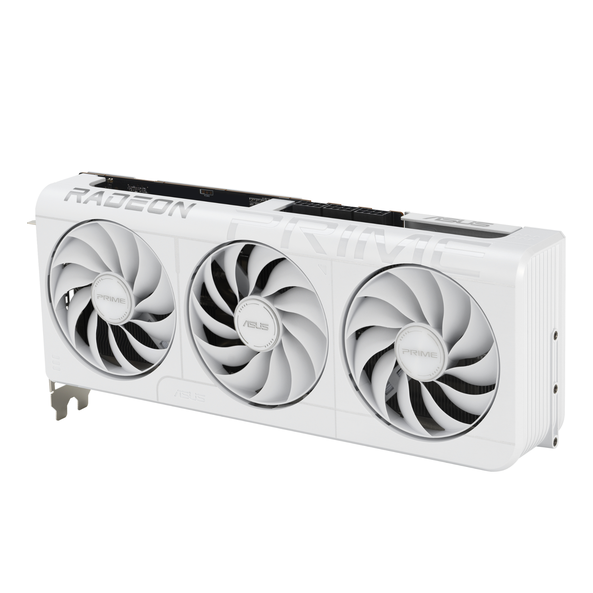 ვიდეო ბარათი ASUS Prime Radeon™ RX 9070 XT White OC Edition 16GB GDDR6 (90YV0L75-M0NA00) | up to 3030 MHz (Boost Clock)/up to 2480 MHz (Game Clock) | 1 (Native HDMI 2.1b)  x 3 (Native DisplayPort 2.1a) | 312 x 130 x 50 mm