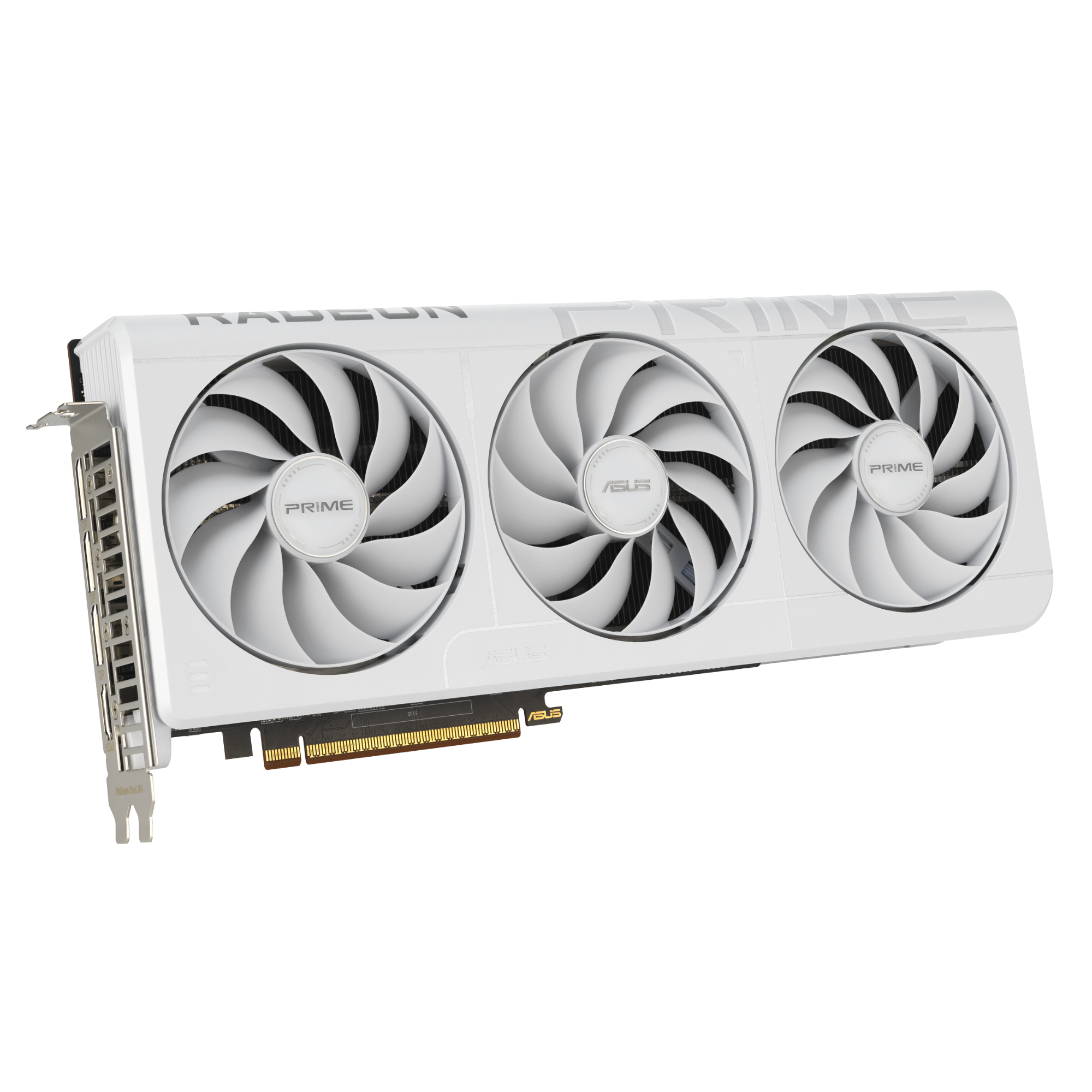 ვიდეო ბარათი ASUS Prime Radeon™ RX 9070 XT White OC Edition 16GB GDDR6 (90YV0L75-M0NA00) | up to 3030 MHz (Boost Clock)/up to 2480 MHz (Game Clock) | 1 (Native HDMI 2.1b)  x 3 (Native DisplayPort 2.1a) | 312 x 130 x 50 mm
