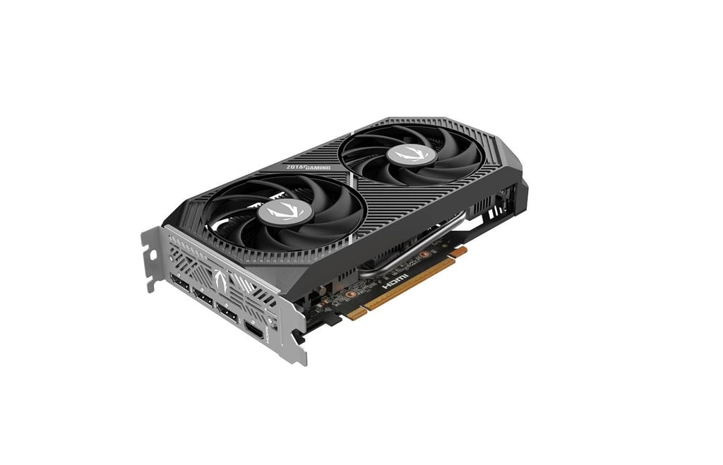ვიდეო ბარათი ZOTAC GAMING GeForce RTX 5060 Twin Edge 8GB GDDR7 (ZT-B50600E-10M) | 2497 MHz | 3 x DisplayPort 2.1b 1 x HDMI® | 220.5mm x 120.25mm x 41.6mm