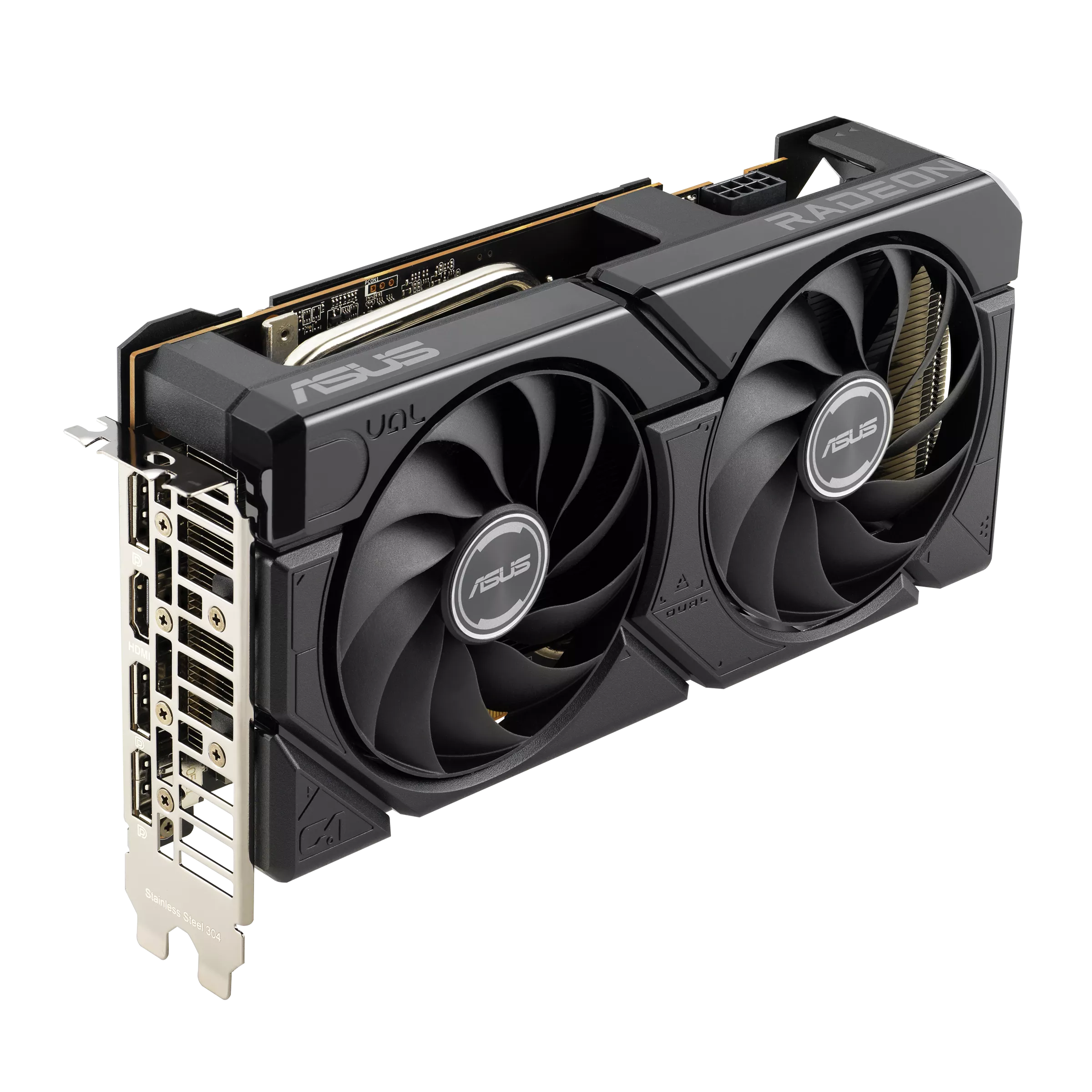 ვიდეო ბარათი ASUS Dual Radeon™ RX 7600 EVO OC Edition 8GB GDDR6 (90YV0LD0-M0NA00) | up to 2715 MHz (Boost Clock)/up to 2300 MHz (Game Clock) | 1 (Native HDMI 2.1)  x 3 (Native DisplayPort 1.4a) | 22.9 x 12.3 x 4.9 cm
