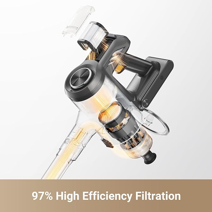 მტვერსასრუტი Dreame | Mova Cordless Vacuum Cleaner J20 (VJ11A) | 17K Pa Powerful Suction, 6x2200 mAh Battery, 50 Minutes Running Time, Folding Tube for Corner Cleaning, 0.5 Litre