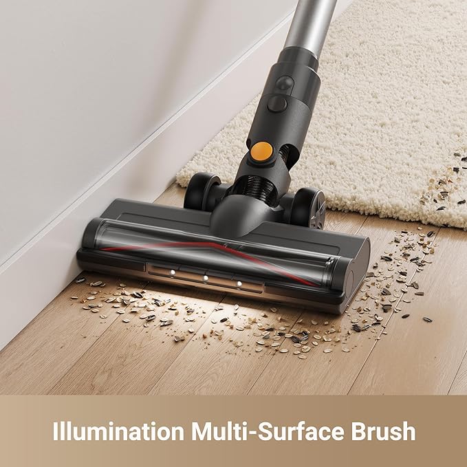 მტვერსასრუტი Dreame | Mova Cordless Vacuum Cleaner J20 (VJ11A) | 17K Pa Powerful Suction, 6x2200 mAh Battery, 50 Minutes Running Time, Folding Tube for Corner Cleaning, 0.5 Litre