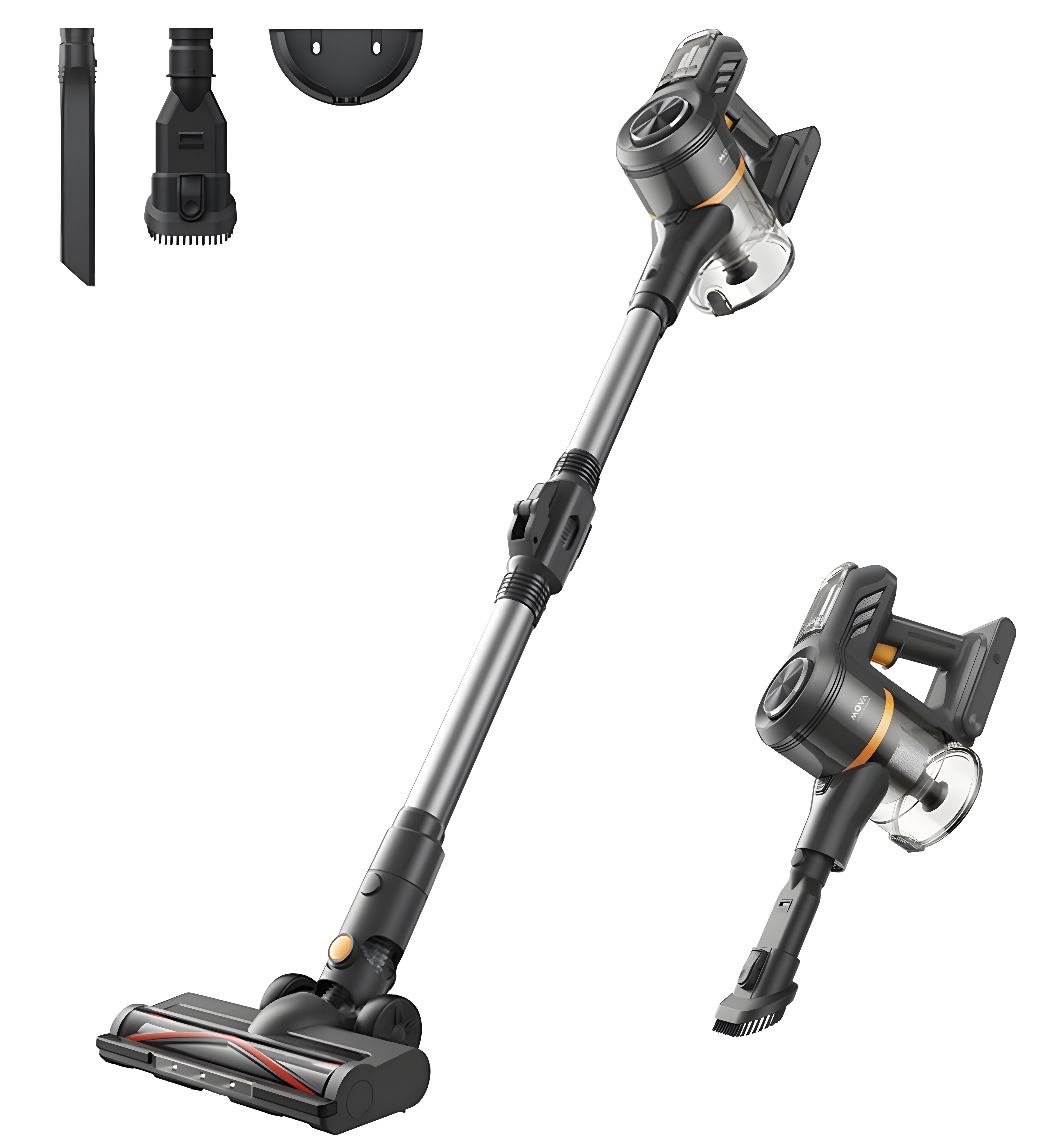 მტვერსასრუტი Dreame | Mova Cordless Vacuum Cleaner J20 (VJ11A) | 17K Pa Powerful Suction, 6x2200 mAh Battery, 50 Minutes Running Time, Folding Tube for Corner Cleaning, 0.5 Litre