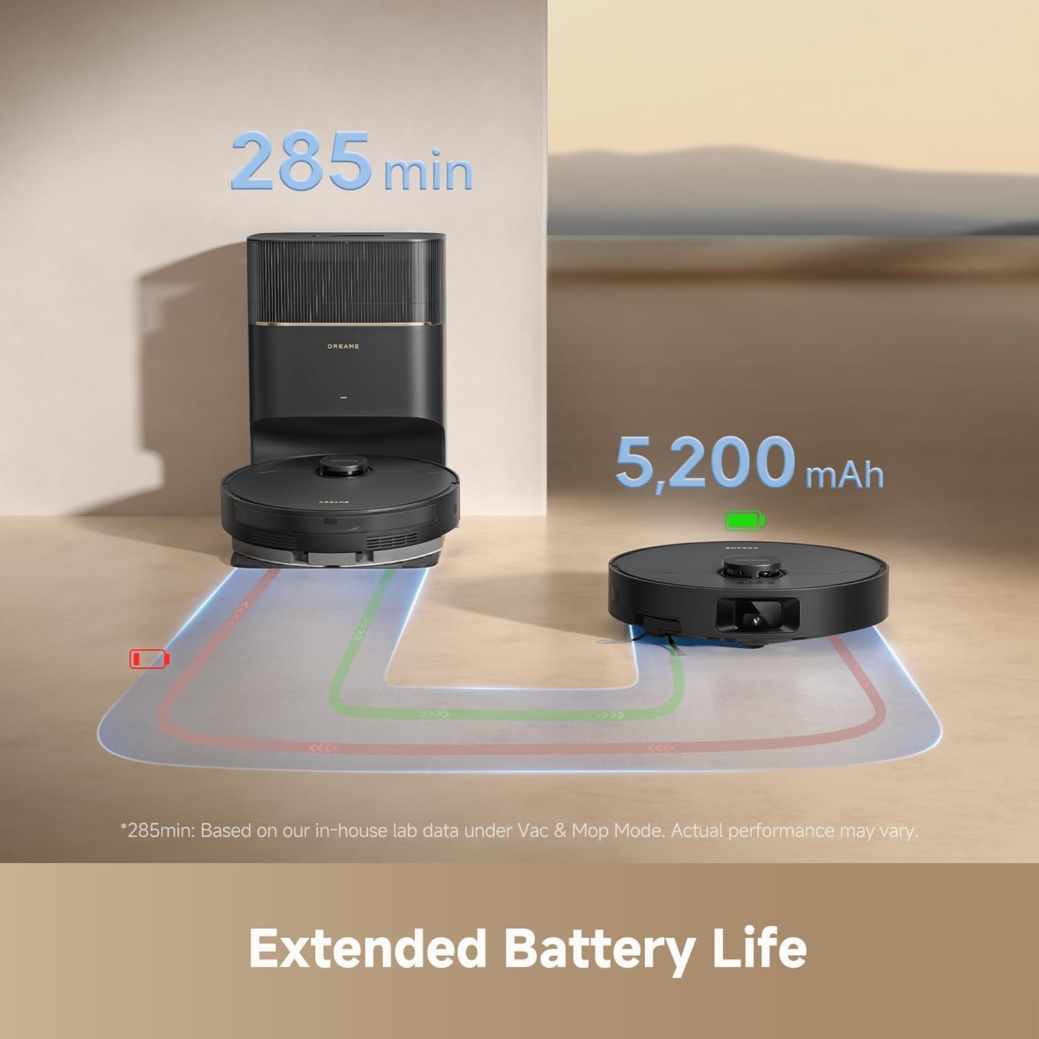 რობოტი მტვერსასრუტი Dreame Robot Vacuum D20 Pro Plus Black (RLD43SD) | 13,000Pa Suction, DuoBrush for Pet Hair, Corner Cleaning, Self Emptying, LDS Navigation Laser Avoidance, Vacuum Mop, Hard Floors&Carpets (Black)