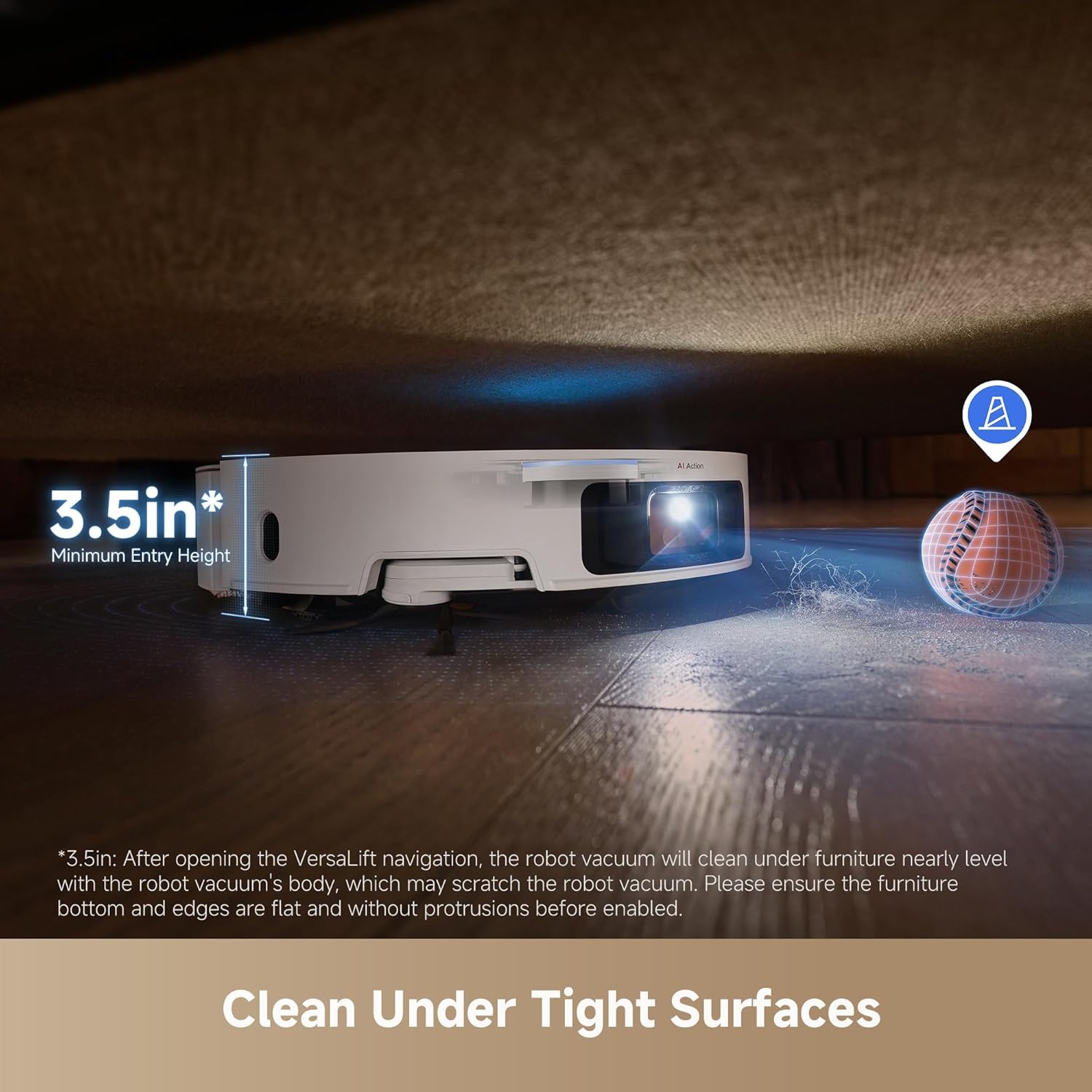 რობოტი მტვერსასრუტი Dreame Robot Vacuum X50 Ultra Complete White (RLX85CE-4) | Mop Self-Cleaning, 20,000Pa Suction, Obstacle Avoidance and 360° Navigation, Corner to Edge Deep Cleaning, Detangling Brush