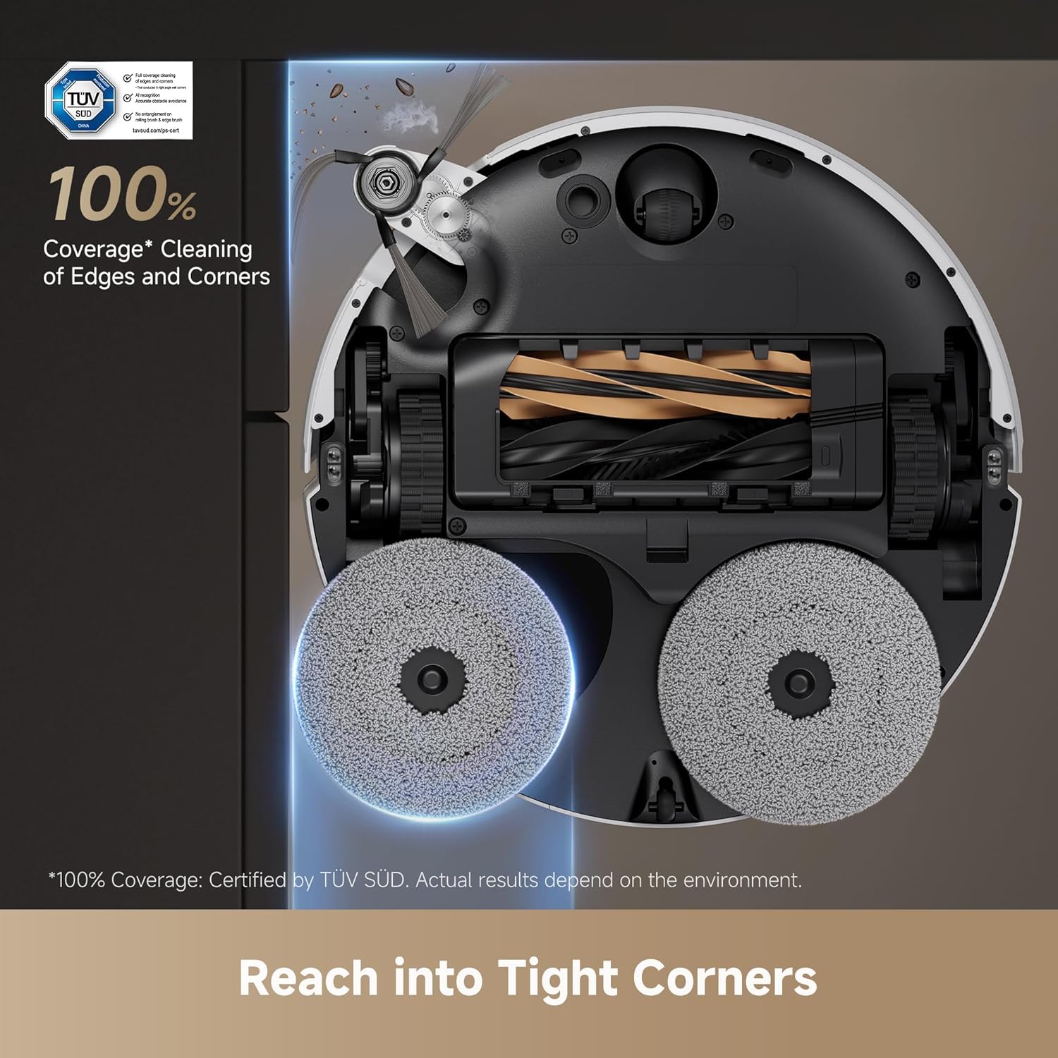 რობოტი მტვერსასრუტი Dreame Robot Vacuum X50 Ultra Complete White (RLX85CE-4) | Mop Self-Cleaning, 20,000Pa Suction, Obstacle Avoidance and 360° Navigation, Corner to Edge Deep Cleaning, Detangling Brush