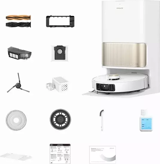 რობოტი მტვერსასრუტი Dreame Robot Vacuum L40s Pro Ultra Black (RLL74CE) | მშრალი და სველი წმენდა, 19,000 Pa შეწოვის სიმძლავრე, HyperStream სისტემა ორი ჯაგრისით თმის ჩახლართვისგან თავის დასაცავად, დაბრკოლებების თავიდან აცილება 40 მმ-მდე, დაბრკოლებების თავიდან აცილება: RGB კამერა ხელოვნური ინტელექტის მხარდაჭერით და ორმაგი ხაზის 3D ლაზერული სკანირებით სტრუქტურირებული განათების საფუძველზე, შინაური ცხოველებისა და ხალიჩების ინტელექტუალური მოვლა, ტევადობა: მტვრის შემგროვებელი - 395 მლ, წყლის ავზი - 80 მლ ინტელექტუალური კონტროლით.