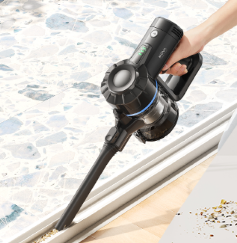 მტვერსასრუტი Dreame Mova Trouver Cordless Vacuum Cleaner J10 (VJ10A) | ნომინალური სიმძლავრე: 150W. შეწოვის სიმძლავრე: 8kPa, 43AW. გაწმენდის დრო: 35 წთ. აკუმულატორის ტევადობა: 4x2200mAh. მტვრის შემგროვებლის ტევადობა: 0.5 ლ. დასაკეცი მილი. LED უნივერსალური ჯაგრისი. 