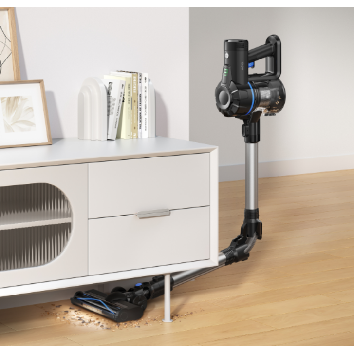 მტვერსასრუტი Dreame Mova Trouver Cordless Vacuum Cleaner J10 (VJ10A) | ნომინალური სიმძლავრე: 150W. შეწოვის სიმძლავრე: 8kPa, 43AW. გაწმენდის დრო: 35 წთ. აკუმულატორის ტევადობა: 4x2200mAh. მტვრის შემგროვებლის ტევადობა: 0.5 ლ. დასაკეცი მილი. LED უნივერსალური ჯაგრისი. 