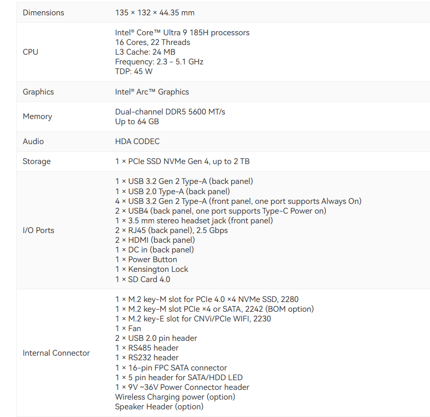 მინი კომპიუტერი GEEKOM GT1 Mega AI Mini PC Ultra 1st Gen Intel® Core™ U9 (32G RAM+ 2TB SSD/ WIN11 Pro and Key Pre-Installed) (GMGT1MEGA-U9185H-322-EU)