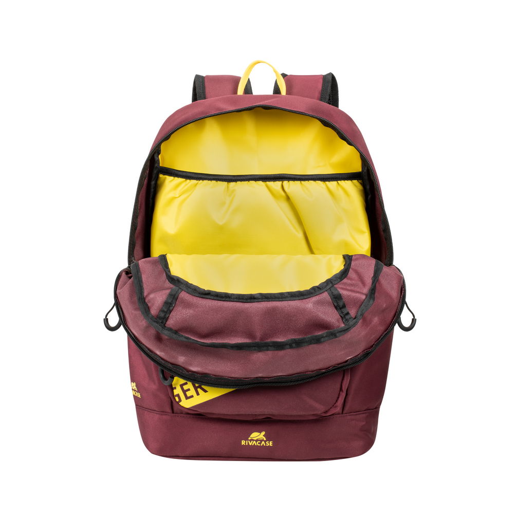 ნოუთბუქის ჩანთა ზურგჩანთა რუგზაკი RIVACASE 5421 burgundy red Urban backpack 14L (4260709010434) | 13.3”
