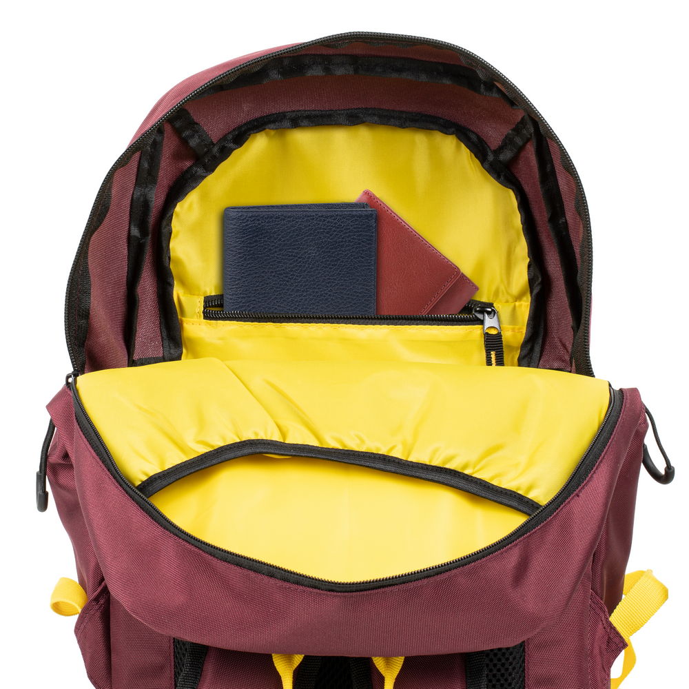 ნოუთბუქის ჩანთა ზურგჩანთა რუგზაკი RIVACASE 5421 burgundy red Urban backpack 14L (4260709010434) | 13.3”