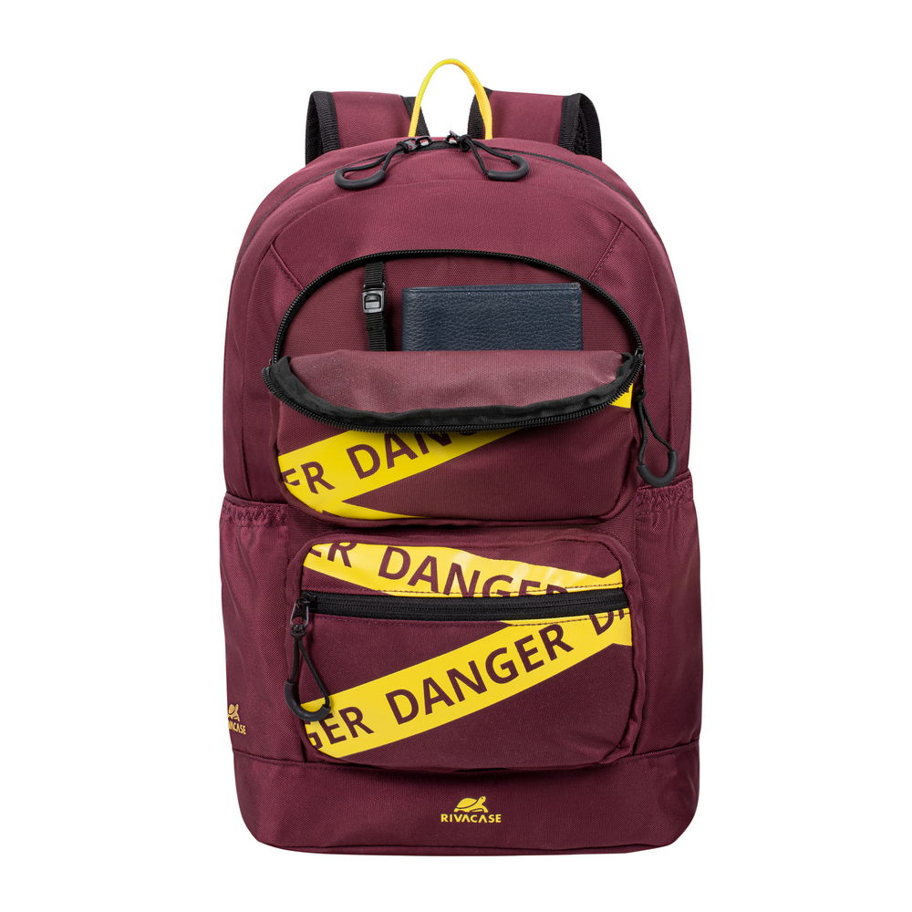ნოუთბუქის ჩანთა ზურგჩანთა რუგზაკი RIVACASE 5421 burgundy red Urban backpack 14L (4260709010434) | 13.3”