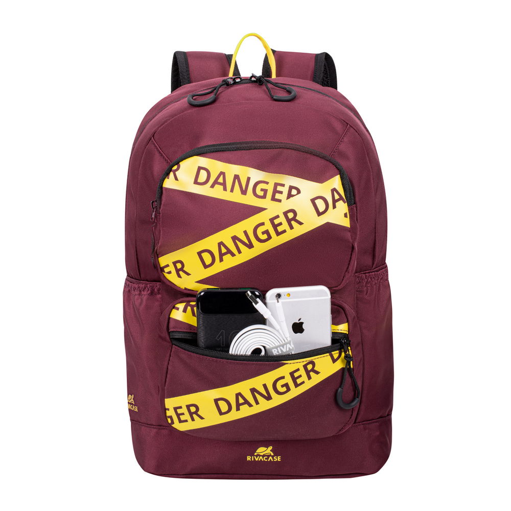 ნოუთბუქის ჩანთა ზურგჩანთა რუგზაკი RIVACASE 5421 burgundy red Urban backpack 14L (4260709010434) | 13.3”