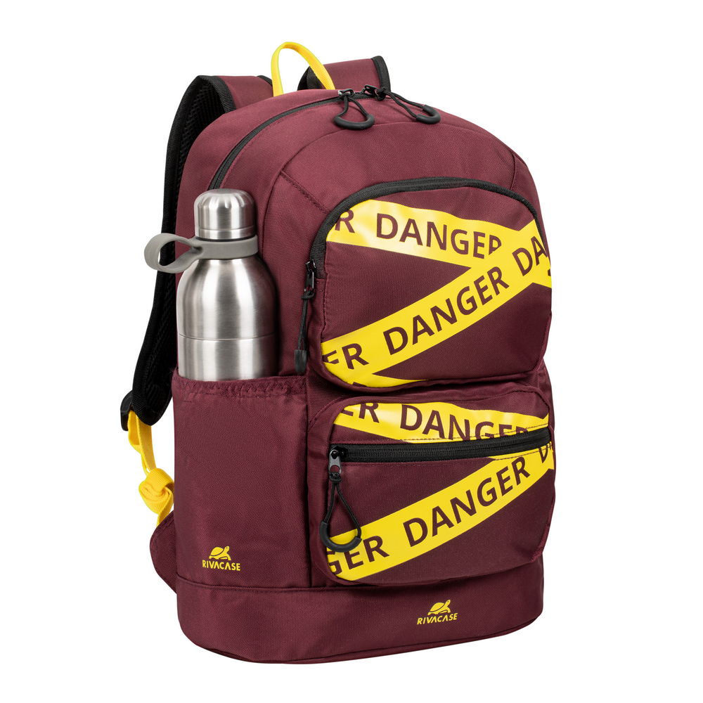 ნოუთბუქის ჩანთა ზურგჩანთა რუგზაკი RIVACASE 5421 burgundy red Urban backpack 14L (4260709010434) | 13.3”