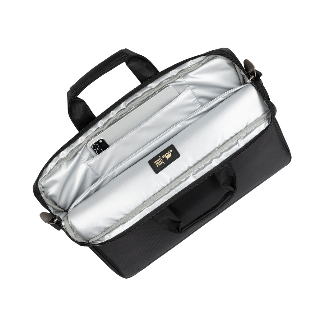 ნოუთბუქის ჩანთა RIVACASE 8630 black Laptop bag 15,6" / 6 (6907801086308) | Water-resistant polyester | 