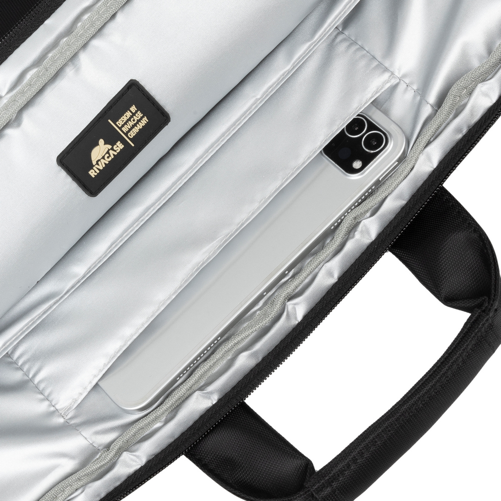 ნოუთბუქის ჩანთა RIVACASE 8630 black Laptop bag 15,6" / 6 (6907801086308) | Water-resistant polyester | 