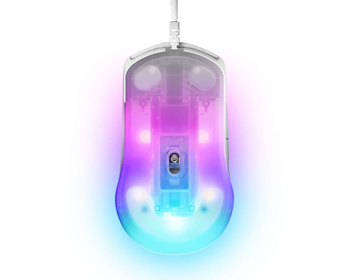 სადენიანი მაუსი SteelSeries Rival 3 Gen 2 - White (62516_SS) | Grip Style  Claw or Fingertip | Number of Buttons  6 | Weight  77g (mouse), 106.2 g (including cable) | TrueMove Core Optical Sensor (8.5K DPI) | 