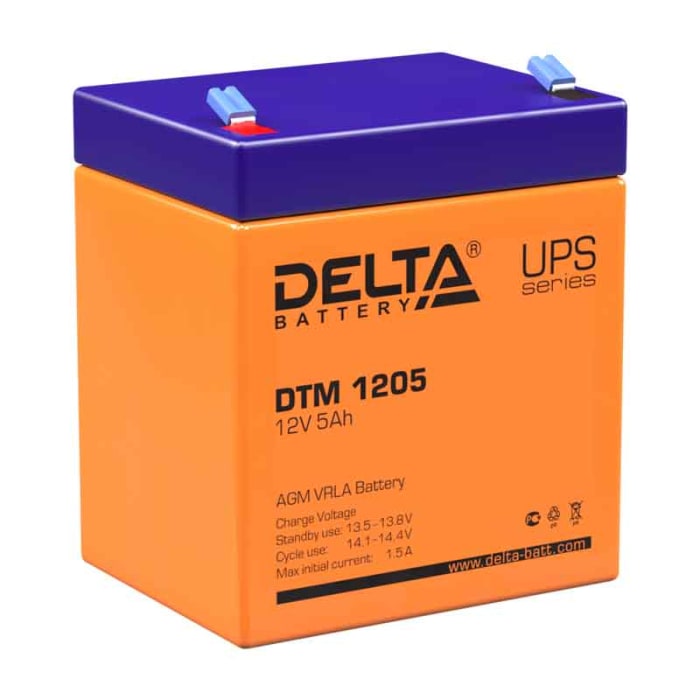 აკუმულატორი DELTA, DTM 1205, SEALED LEAD ACID BATTERY