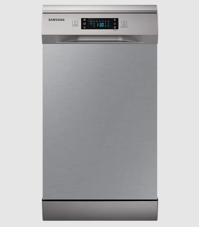 ჭურჭლის სარეცხი მანქანა Samsung DW50R4050FS/WT 85/50/60, 10 P/S,SIlver, Wash A, Dry A, Energy Class A+, DCB 46, Programs 6, Aqua stop Yes,, Display Yes, Water Per Cycle 9.9 L