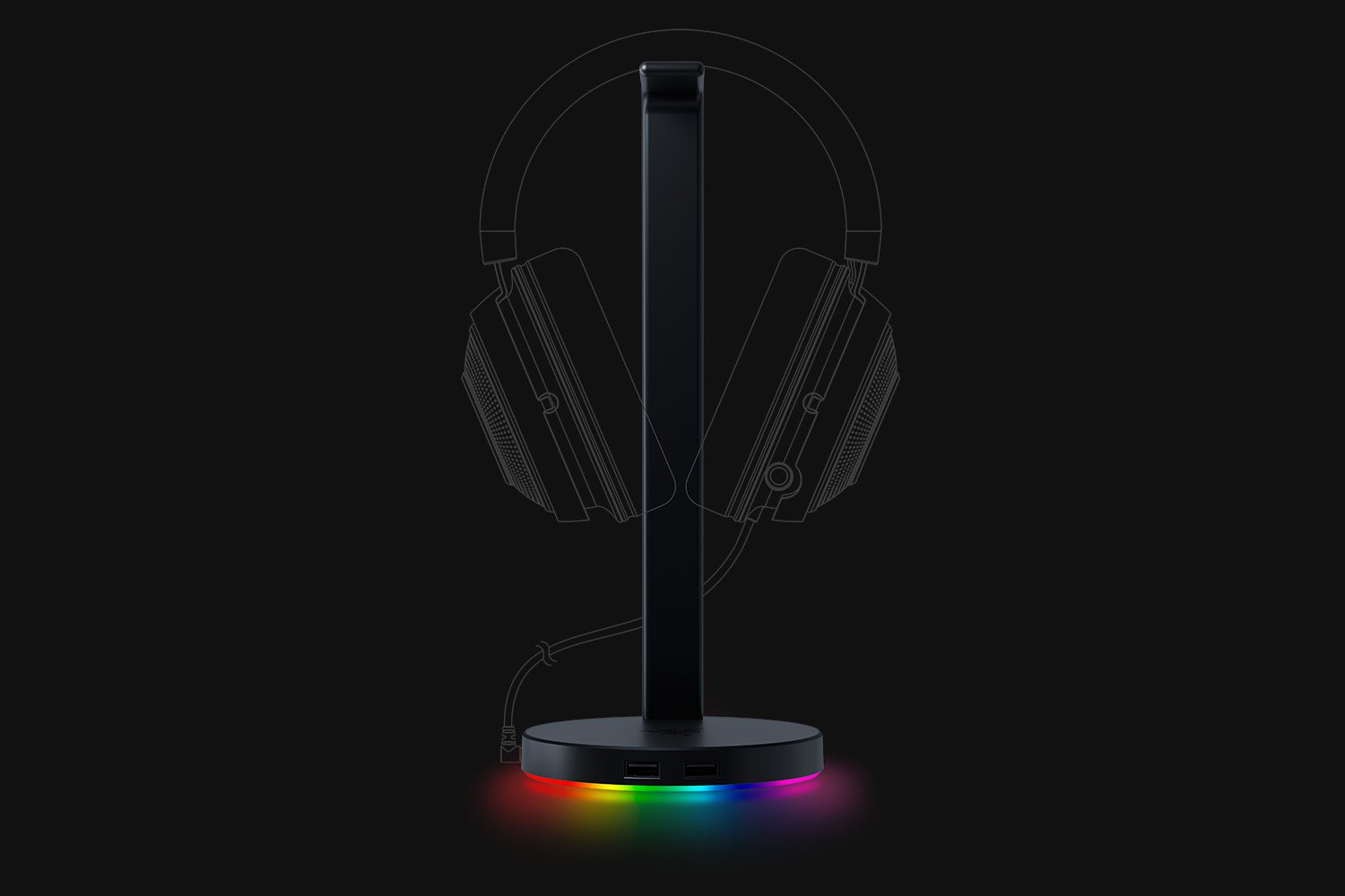 ყურსასმენის სადგამი Razer Base Station V2 Chroma RGB Black