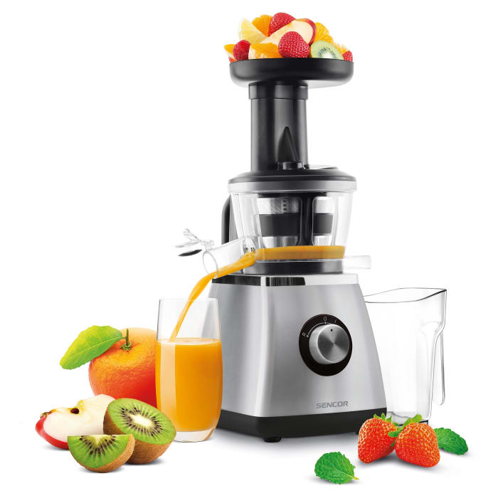 წვენის საწური Sencor SSJ 4041BK Slow Juicer, Power 400 W, 70db, speed -60 rpm , 230 x 210 x 445, 4.15kg
