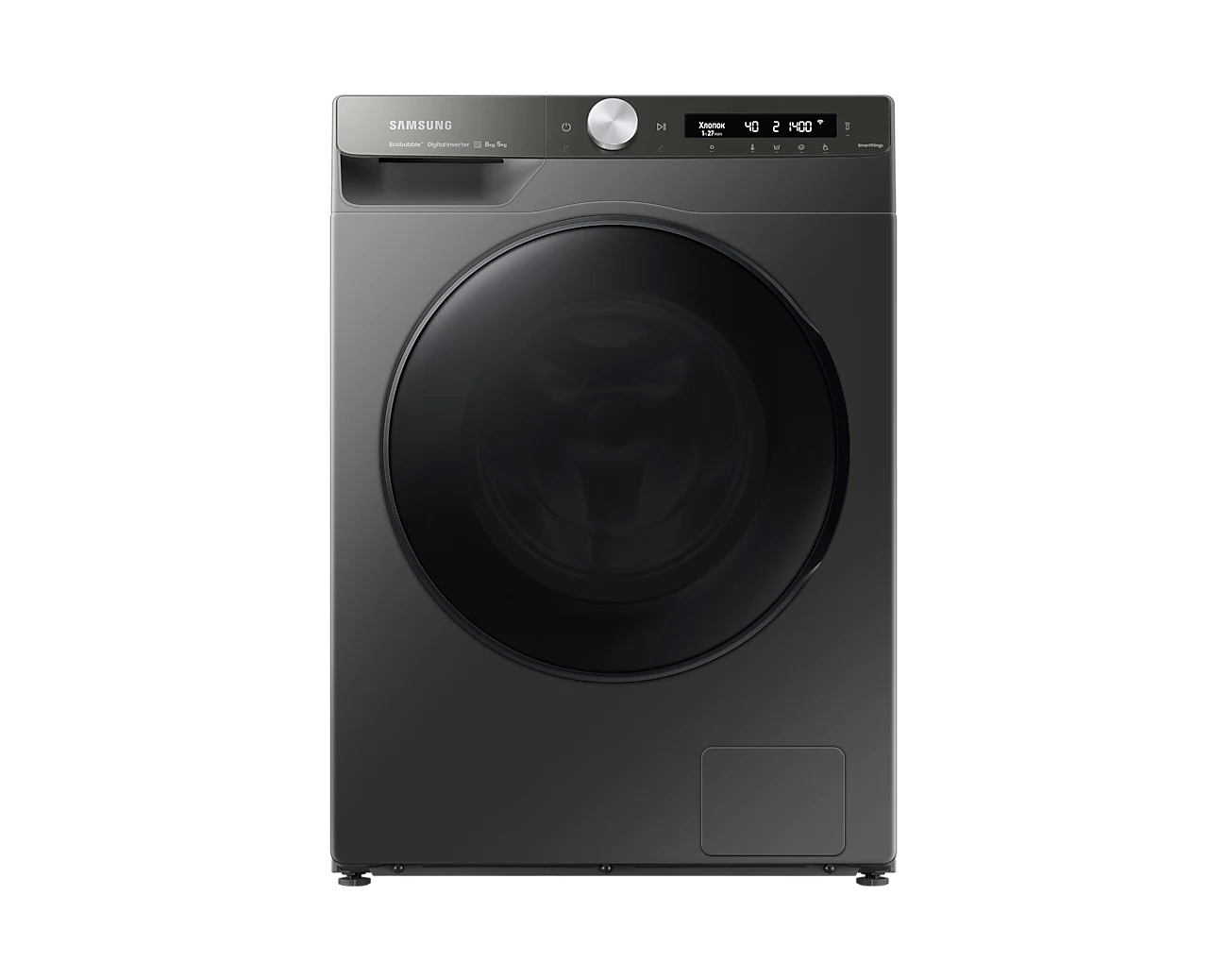 სარეცხი მანქანა საშრობით Samsung WD80A6S44BN/LP - 8 KG / 5KG, 1400 RPM, Artificial Intelect, EcoBubble,Airwash, STEAM,INVERTER, QDrive, SMART,Black