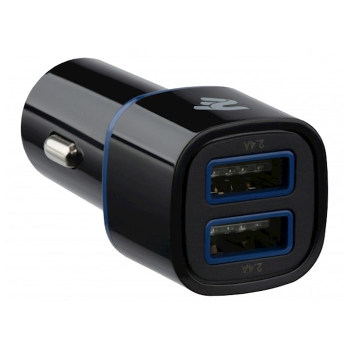 მანქანის დამტენი 2E Car Charger Dual USB 2.4A&2.4A, black (2E-ACR01-B)