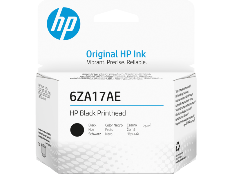 HP 6ZA17AE Black Printhead (6ZA17AE) HP GT Prinheads work with: HP Smart Tank 500, 515, 516, 519, 530, 580, HP Smart Tank 520 All-in-One HP Tank 615