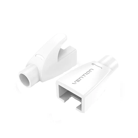 ქსელის ჯეკის საფარი თეთრი Vention Model/Item-NO: <IODW0-100>RJ45 Strain Relief Boots White PVC Type 100 Pack