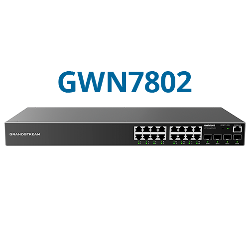 სვიჩი Grandstream GWN7802, Enterprise Layer 2+ Managed Switch, 16-ports Gigabit Ethernet, 4-SFP,