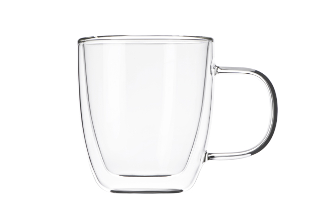 ჭიქა ARDESTO Double wall borosilicate glass mug set Ardesto, 310 ml, 2 pcs, with handles
