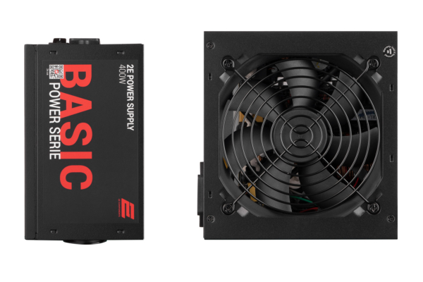 კვების ბლოკი 2E PSU BASIC POWER (400W), 80%, 120mm, 1xMB 24pin(20+4), 1xCPU 8pin(4+4), 3xMolex, 4xSATA, 1xPCIe 8pin(6+2)