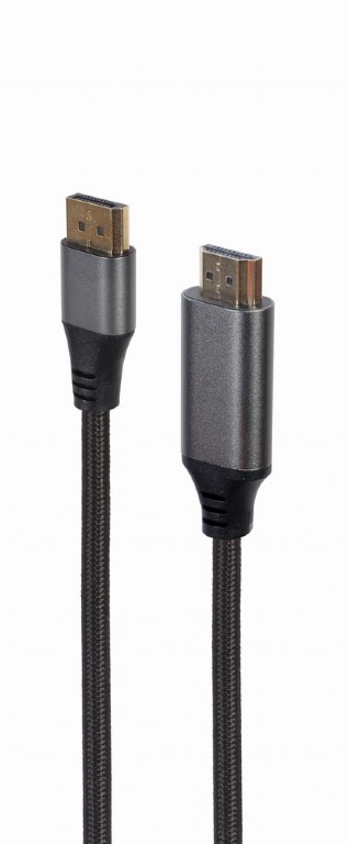 კაბელი Gembird < CC-DP-HDMI-4K-6 > DisplayPort to HDMI cable, Premium Series, 1.8 m