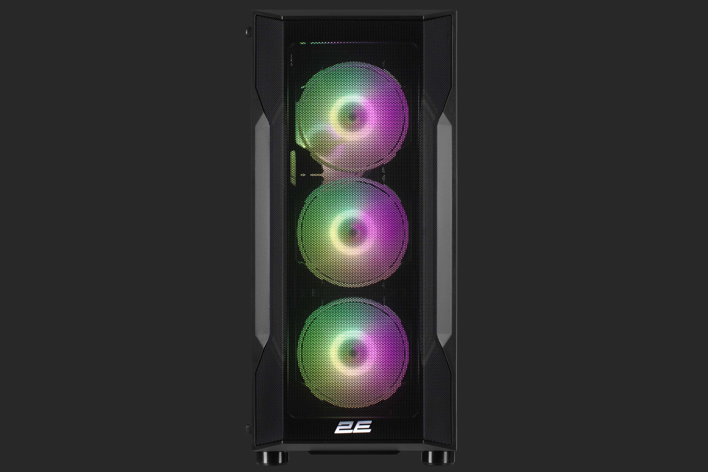 ქეისი 2E Gaming Computer case Splendor G4301, without PSU, 2xUSB 3.0, 1xUSB Type-C, 4x120mm ARGB, controller with remote, TG Side Panel, EATX, Black